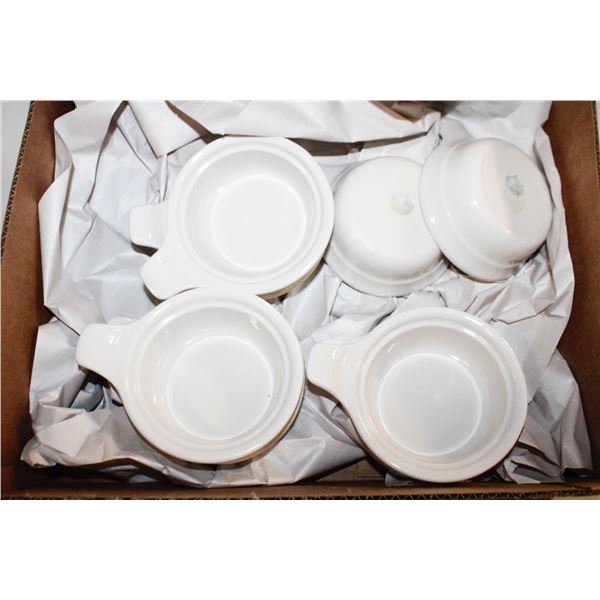 VINTAGE PORCELAIN HANDLED SERVING BOWLS