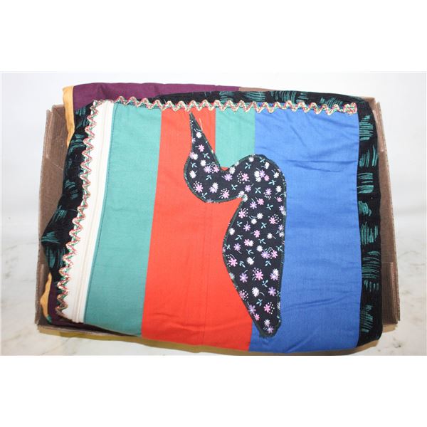 NEW HOME-MADE DUCK QUILT WITH BAG, 41"X41" & 16"