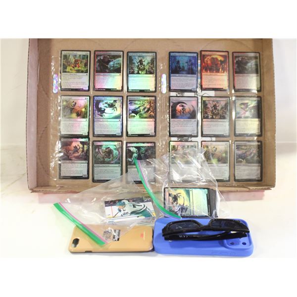 FLAT WITH 2 SHEETS 18 FOIL MAGIC CARDS