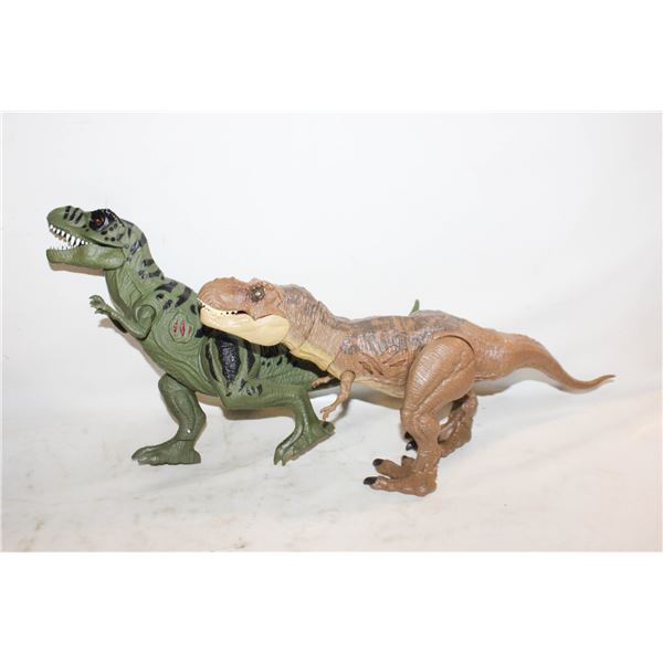 2 LARGE DINOSAUR, SOUNDS, TOYS