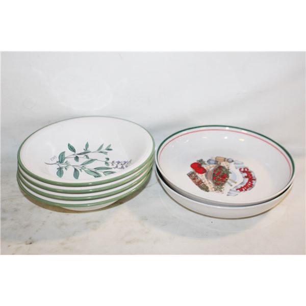 VINTAGE STONEWARE SERVING BOWLS - ASSORTED LOT