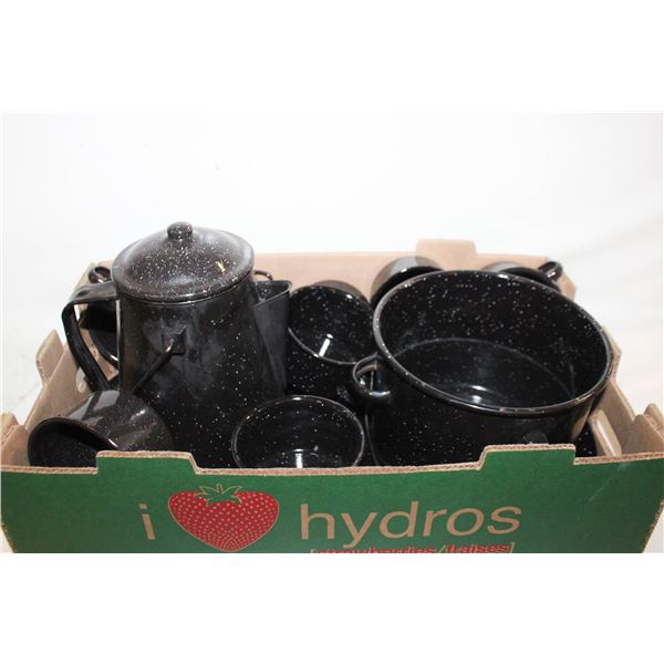 16-PIECE CAMPING COFFEE PERCOLATOR KETTLE,