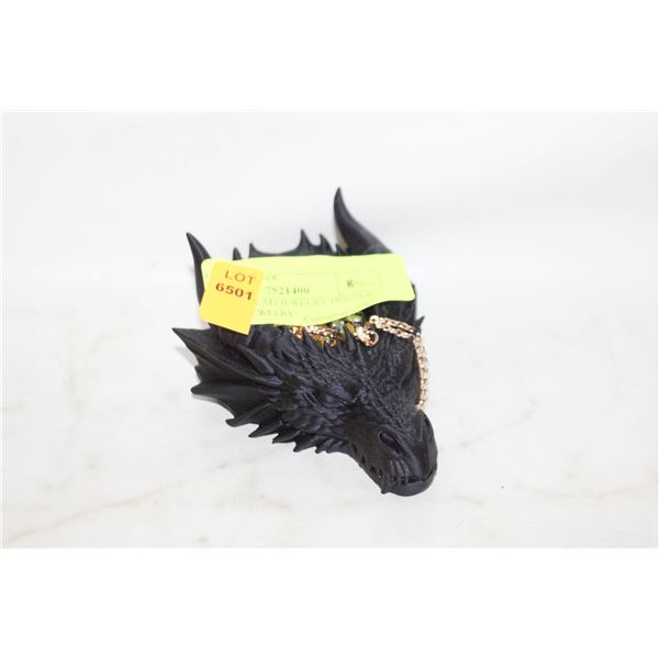 DRAGON HEAD JEWELRY HOLDER  FULL OF JEWELRY