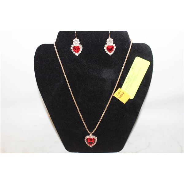 NEW JEWELRY DISPLAY W/ NECKLACE AND EARRING