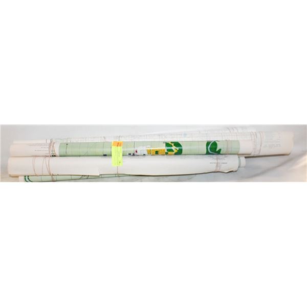 VINTAGE EDMONTON WALL MAPS- BOX LOT ASSORTED