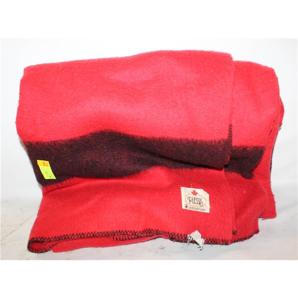 VINTAGE WOOL MIX FULL SIZE BLANKET-ESTATE
