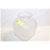 Image 1 : VINTAGE FROSTED GLASS 10" VASE