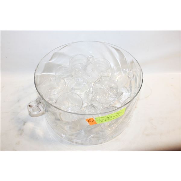 VINTAGE GLASSWARE SERVING PIECES- ASSORTED