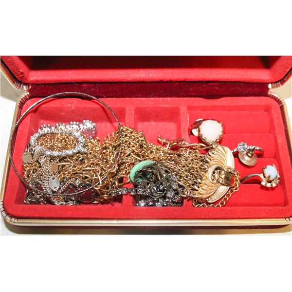 ESTATE JEWELRY BOX FULL-ESTATE