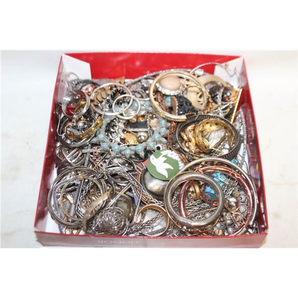 BOX FULL OF ESTATE JEWELRY-ESTATE