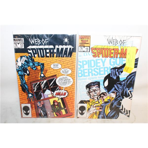 WEB OF SPIDERMAN #12 & 13. COLLECTOR COMICS