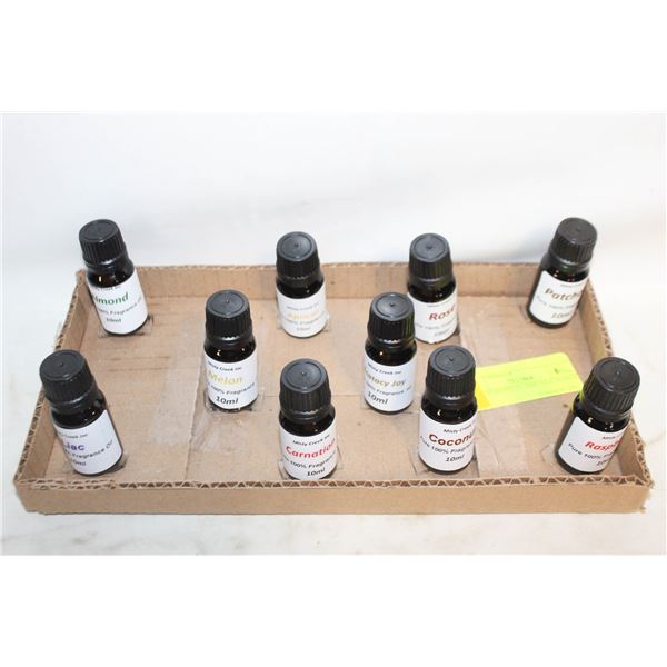 NEW 10 BOTTLES 10ML FRAGRANCE OILS