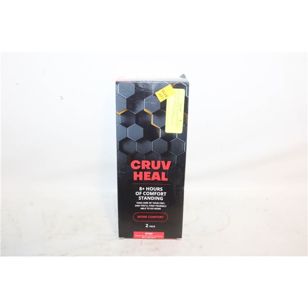 2 PACK CRUVHEAL WORK COMFORT ORTHOTIC INSOLES NEW