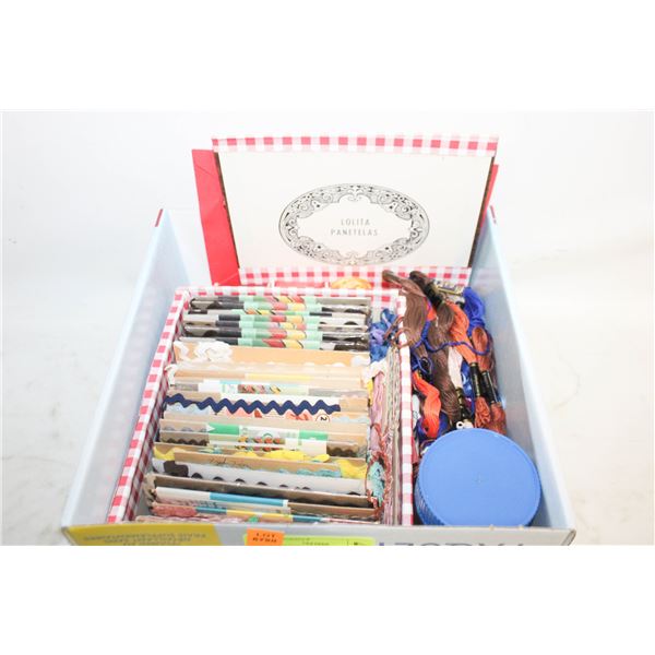 FLAT OF OVER 30 RICKRACK TRIM, BUTTONS,