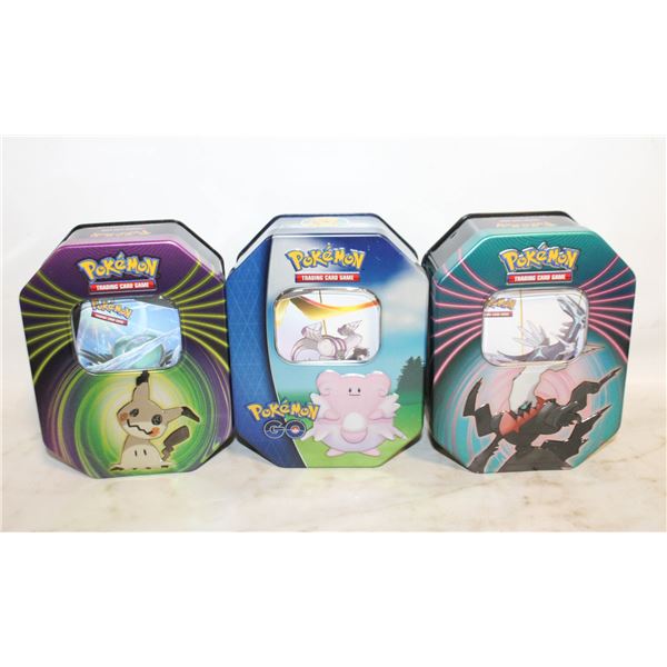 3 POKEMON TINS INC BOOKLETS, 2 EVEE