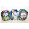Image 1 : 3 POKEMON TINS INC BOOKLETS, 2 EVEE