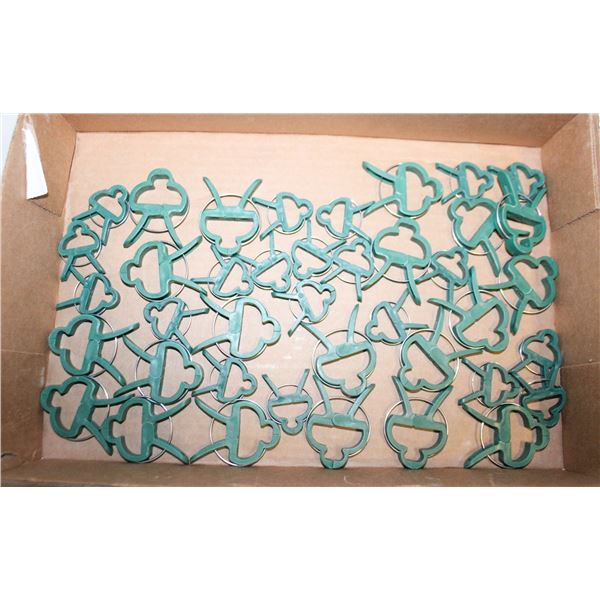 40 PCS GARDEN PLANT SUPPORT CLIPS GREEN NEW