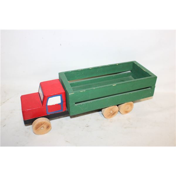 VINTAGE WOOD TRUCK, 18"LENGTH X 6"HEIGHT X