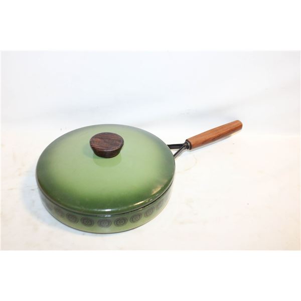 VINTAGE MCM DANISH ENAMEL POT W/LID