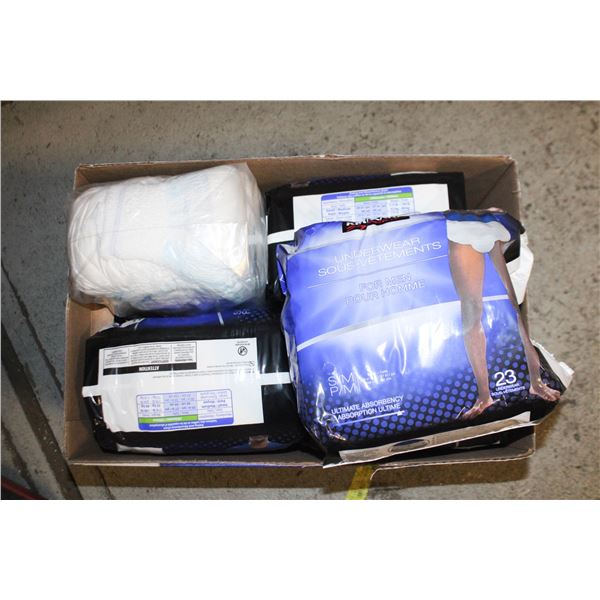 BOX (3 1/2 BAGS INSIDE) MENS UNDERWEAR & 1 EXTRA