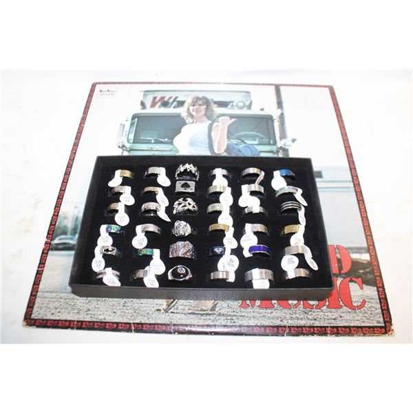 NEW STAINLESS STEEL MULTI DESIGN36 RINGS WITH