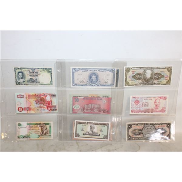 LOT OF 12 OLD VARIOUS WORLD BANKNOTES