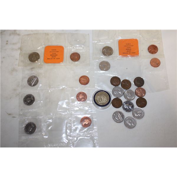 BAG OF VARIOUS COINS