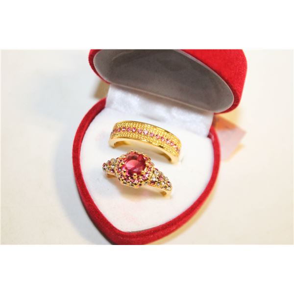 NEW 2PCS/SET RING SET SZ8