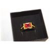 Image 1 : NEW MENS RED STONE RING SIZE 12