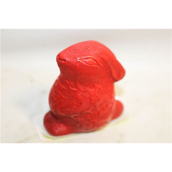 CINNABAR BUNNY FIGURINE 3”