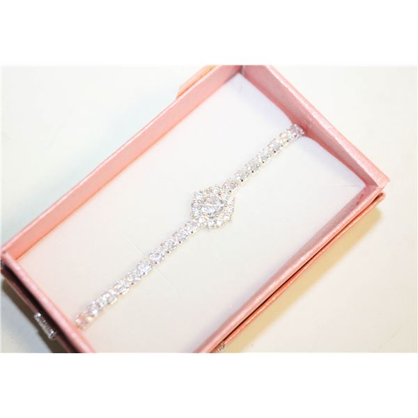 NEW SILVER-PLATED SLIP BRACELET,WITH