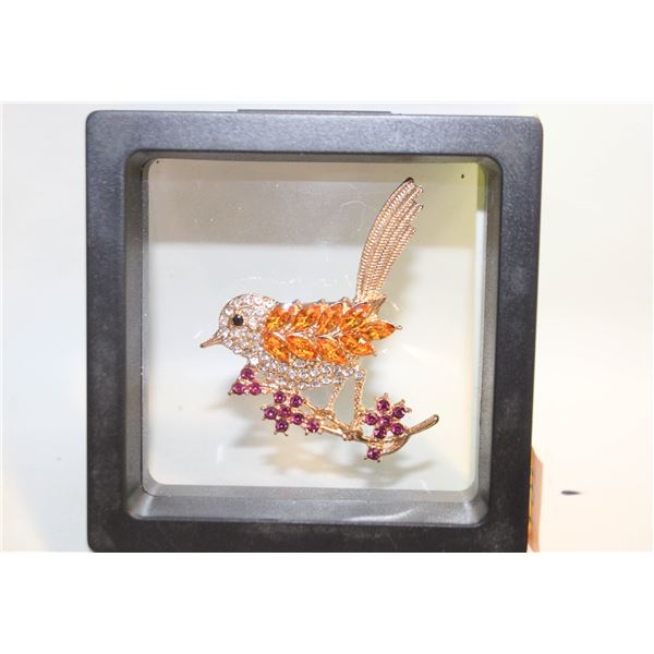 NEW MAGPIE BROOCH ENCRUSTED MULTIPLE