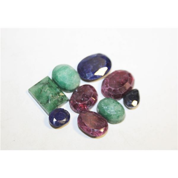 108.45 CTS OF VARIOUS RUBY, EMERALD & SAPPHIRE GEM