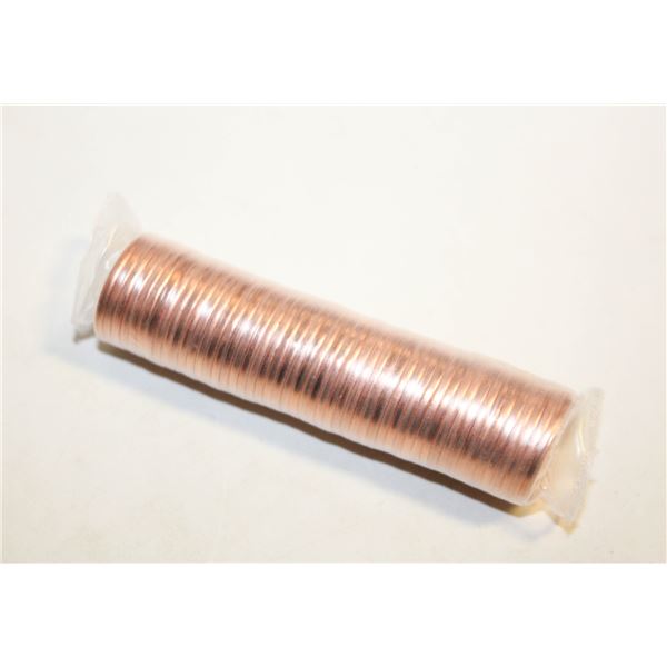 2009 NON-MAG SCARCE CANADA 1 CENT MINT ROLL, BU