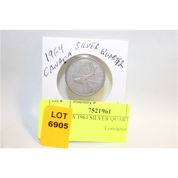 CANADA 1964 SILVER QUARTER