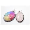 Image 1 : #161-NATURAL RINBOW SOLAR QUARTZ & PINK ROSE QZ