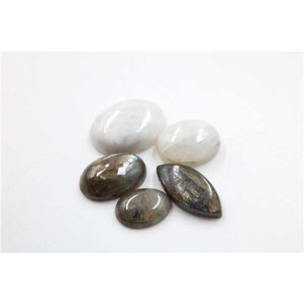 #77-NATURAL LABRADORITE & MOONSTONE 105.45CT