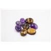 Image 1 : #63-NATURAL YELLOW TIGER EYE & AMETHYST 57.90CT