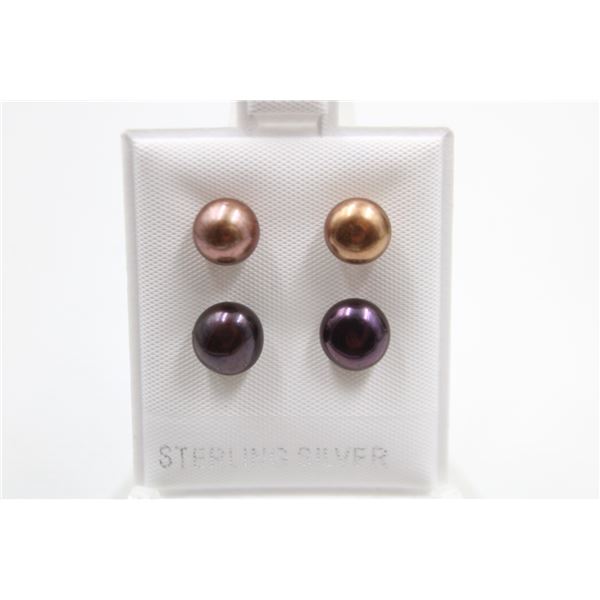 #119-NATURAL AKOYA PEARL STUD EARRINGS