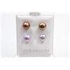 Image 1 : #135-NATURAL AKOYA PEARL STUD EARRINGS