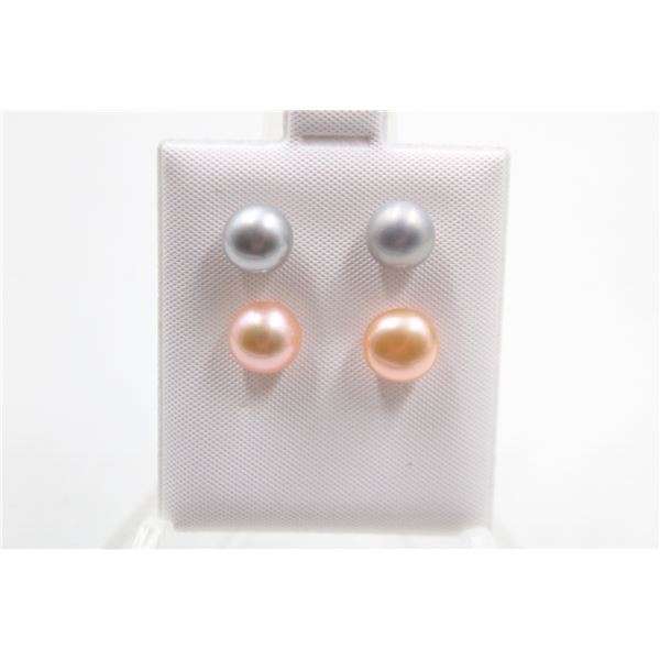 #150-NATURAL AKOYA PEARL STUD EARRINGS