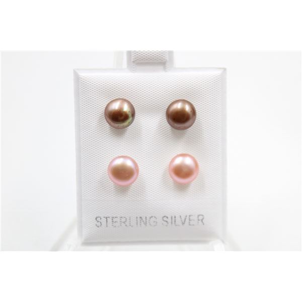 #131-NATURAL AKOYA PEARL STUD EARRINGS