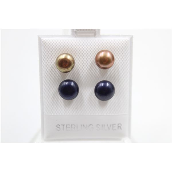 #142-NATURAL AKOYA PEARL STUD EARRINGS