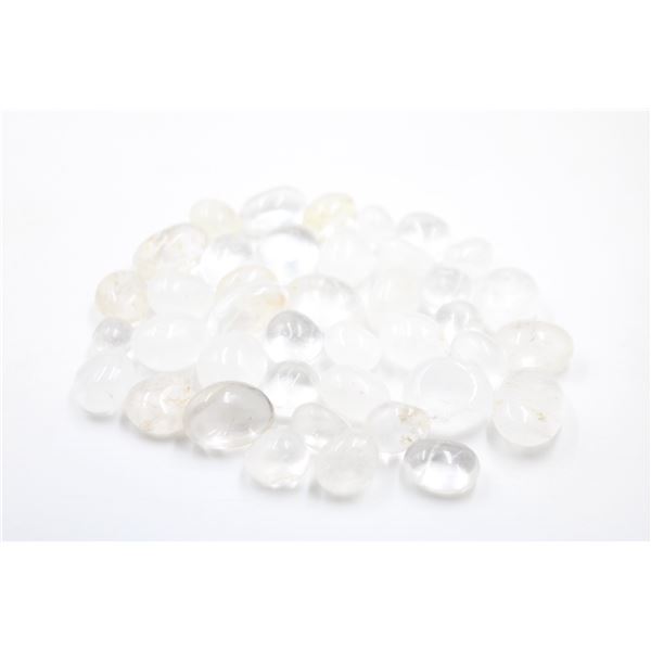 #166-NATURAL CLEAR QUARTZ  TUMBLE 750CT