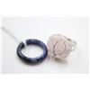 Image 1 : #243- NATURAL  ROSE QUARTZ & BLUE SPORT RING 2PCS
