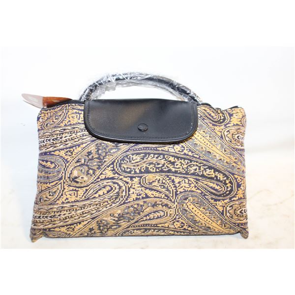 PAISLEY FOLDING TRAVEL BAG W/POUCH- N/W/TAGS