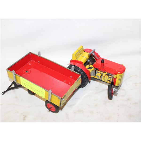VINTAGE ZETOR TIN TRACTOR & TRAILER
