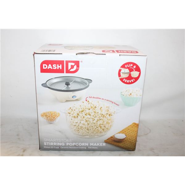 NEW DASH SMARTSTORE STIRRING POPCORN MAKER