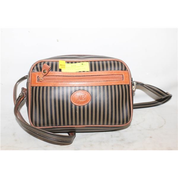 ALLAN EDWARD LEATHER TIME PURSE 7" X 10" X 2.5"