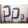 Image 1 : VINTAGE BRINK & COTTON C CLAMPS ASSORTED LOT OF 4